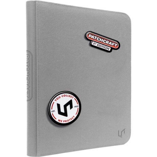 16643-9PKT-ZipPROBinder-PatchCraft-L1-Patched Ultra Pro: Patchcraft - Zippered 9-Pocket PRO-Binder - Gray