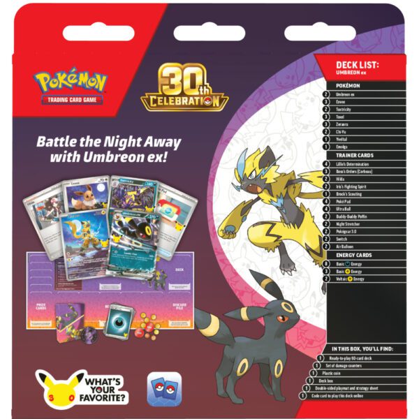 Pokemon-30th-3D-Battle-Deck-Umbreon-ex-Back Pokémon TCG: 30th Celebration - Battle Deck - Umbreon ex