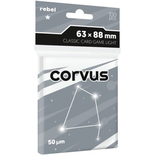 Rebel-koszulki-light-corvus-light Koszulki na karty Rebel (63x88 mm) Corvus Light, 100 sztuk