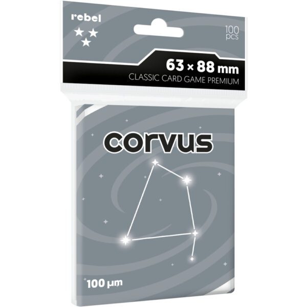 Rebel-koszulki-premium-corvus- Koszulki na karty Rebel (63x88 mm) Corvus Premium, 100 sztuk